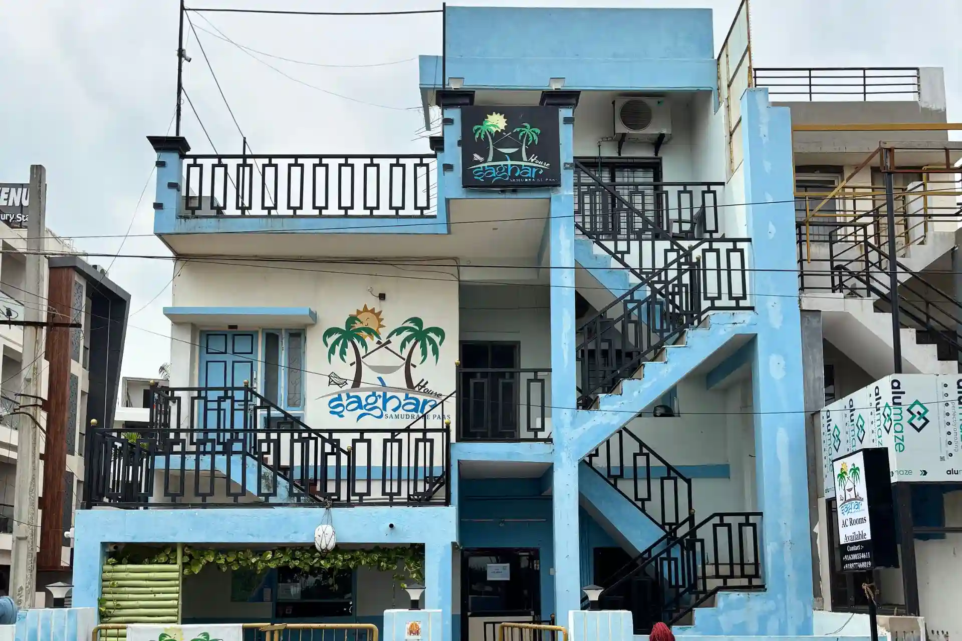 Front view of Saghar House Vizag near Sagar Nagar Beach