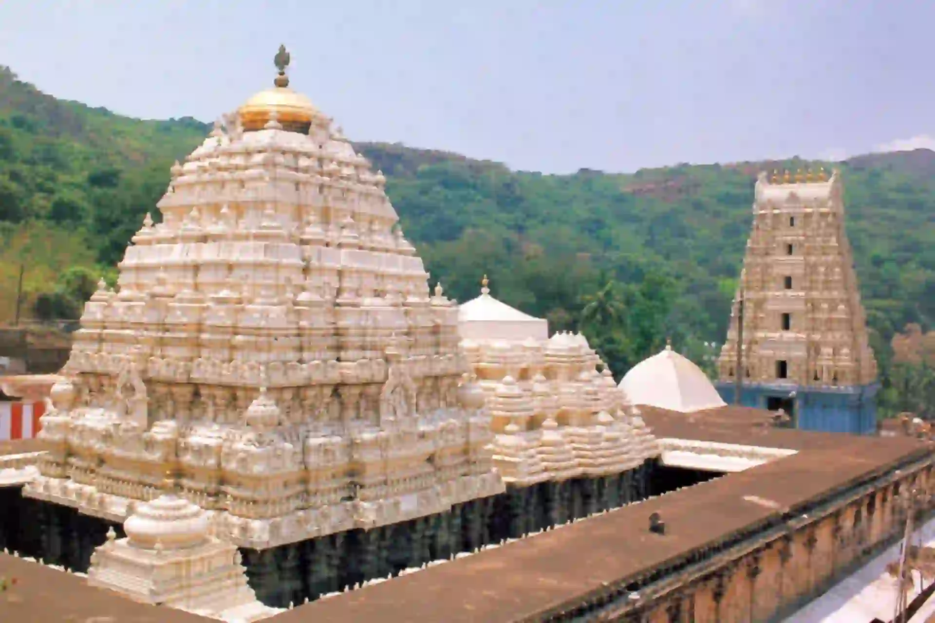 simhachalam temple exterior on hilltop