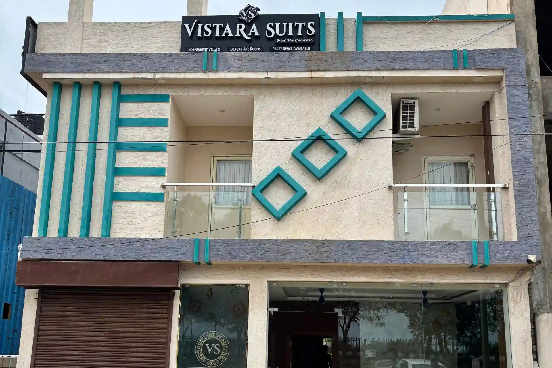 Front view of Vistara Suits Hotel Vizag near Sagar Nagar Beach