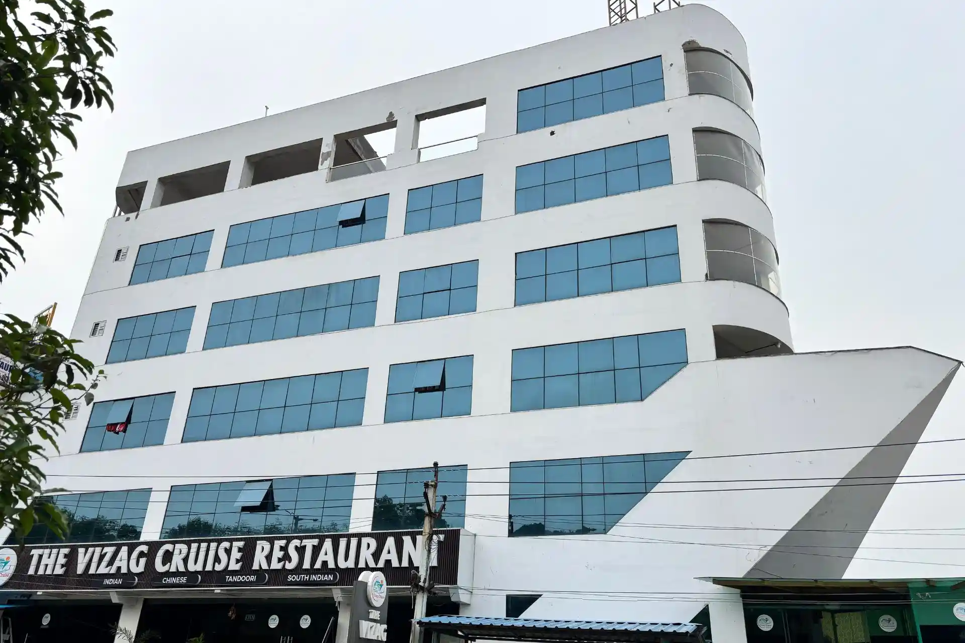 Front view of Vizag Cruise Hotel near Rushikonda Beach