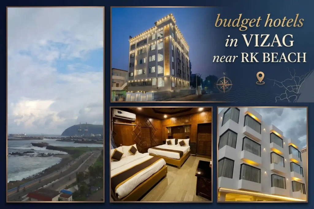 Budget hotels in Vizag near RK Beach with sea view rooms and beachfront hotel stay