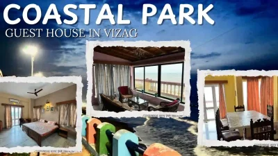 sea view room at coastal park guest house in vizag near rk beach