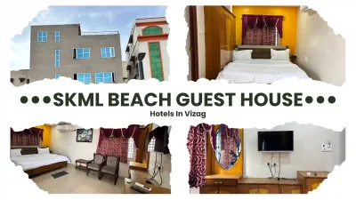 skml beach guest house in vizag near rk beach with room amenities and sea view